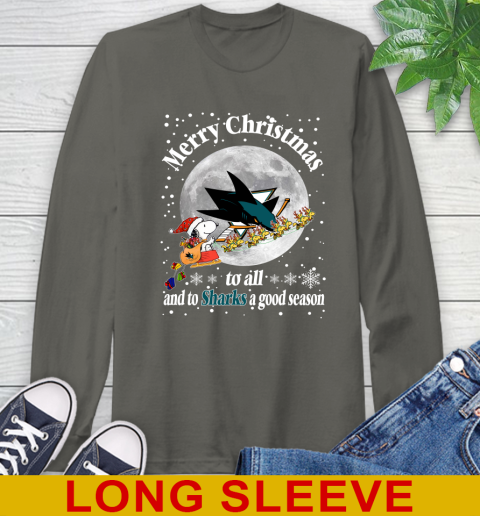 San Jose Sharks Merry Christmas To All And To Sharks A Good Season NHL Hockey Sports Long Sleeve T-Shirt 10