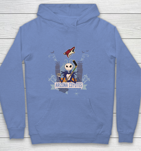 NHL Arizona Coyotes Hockey Jack Skellington Halloween Youth Hoodie 8