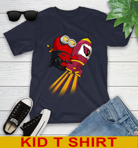 NFL Football Arizona Cardinals Deadpool Minion Marvel Shirt Youth T-Shirt 2