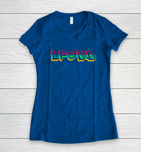 LFGSD Baseball Fan San Diego Sports SD Women's V-Neck T-Shirt 5