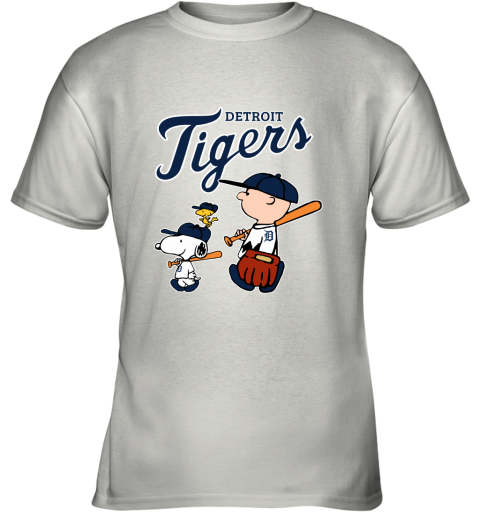 Detroit Tigers Let's Play Baseball Together Snoopy MLB Youth T-Shirt