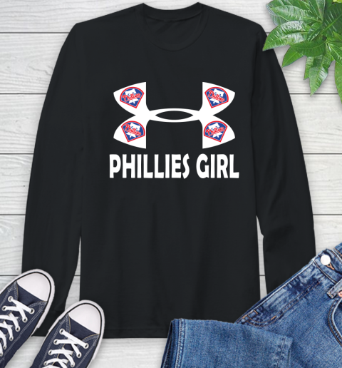 MLB Philadelphia Phillies Under Armour Baseball Sports Long Sleeve T-Shirt