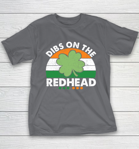 Dibs On The Redhead Funny St Patricks Day Drinking Youth T-Shirt 5