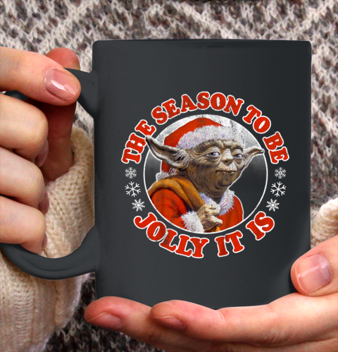 Star Wars Jolly Yoda Tis The Season Christmas Ceramic Mug 11oz