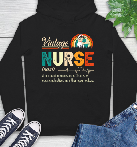 Nurse Shirt Vintage Nurse Definition Funny Retro Nursing Gifts Men Women T Shirt Hoodie