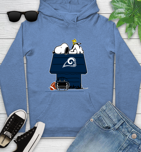 Los Angeles Rams NFL Football Snoopy Woodstock The Peanuts Movie Youth Hoodie 12