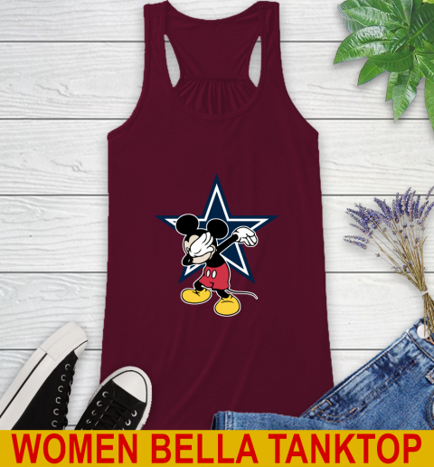 Dallas Cowboys NFL Football Dabbing Mickey Disney Sports Racerback Tank 3