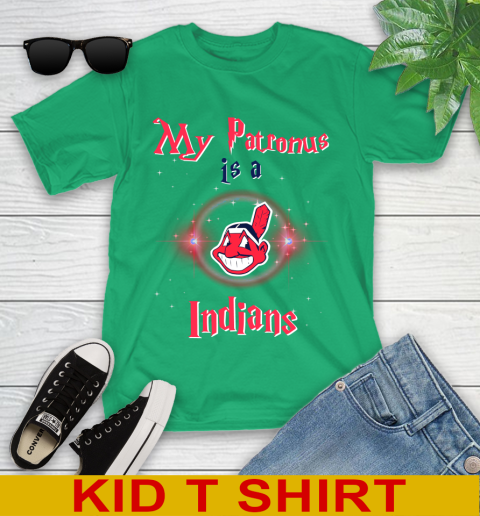 MLB Baseball Harry Potter My Patronus Is A Cleveland Indians Youth T-Shirt 7