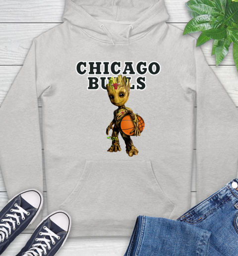 Chicago Bulls NBA Basketball Groot Marvel Guardians Of The Galaxy Hoodie