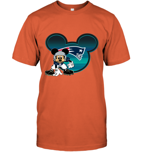NFL New England Patriots Mickey Mouse Disney Football T Shirt HGE7WYmWVYl classic t shirt 2 95 151514 front orange