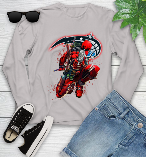 NBA Deadpool Marvel Comics Sports Basketball Orlando Magic Youth Long Sleeve 12