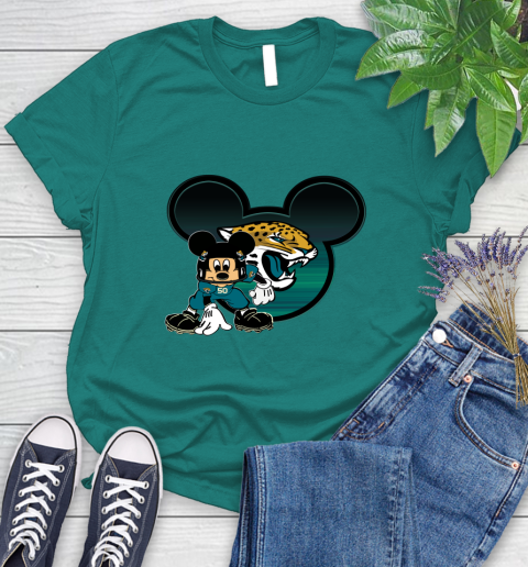 NFL Jacksonville Jaguars Mickey Mouse Disney Football T Shirt Women's T-Shirt 12