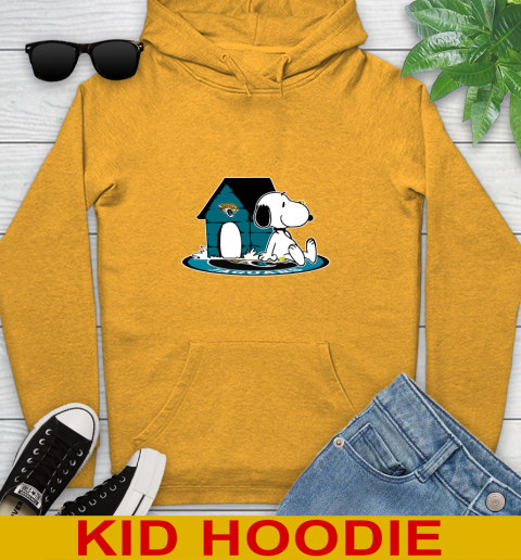 NFL Football Jacksonville Jaguars Snoopy The Peanuts Movie Shirt Youth Hoodie 3
