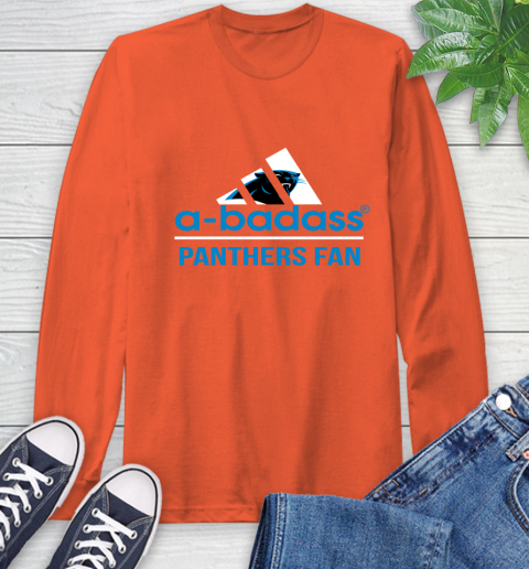 NFL A Badass Carolina Panthers Fan Adidas Football Sports Long Sleeve T-Shirt 4