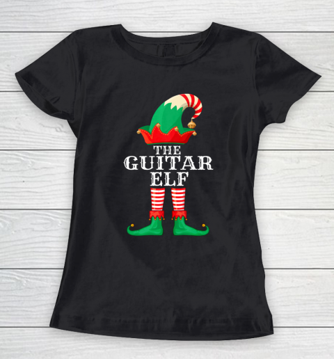Guitar Elf Matching Family Group Christmas Party Pajama Women's T-Shirt