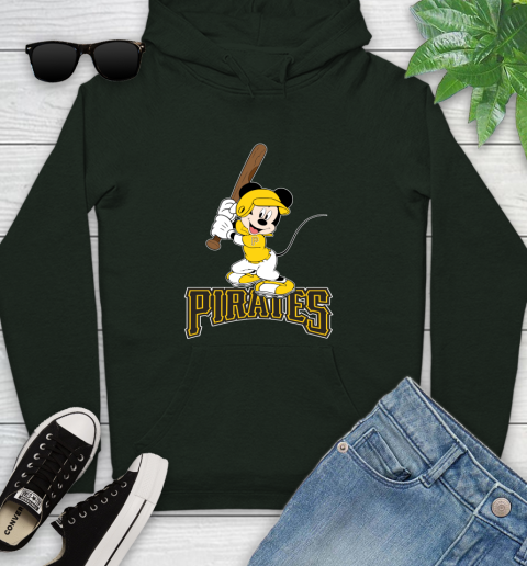 MLB Baseball Pittsburgh Pirates Cheerful Mickey Mouse Shirt Youth Hoodie 12
