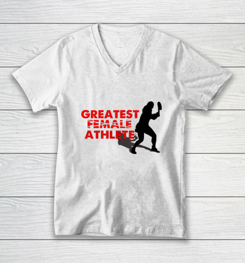 Greatest Female Athlete Shirt V-Neck T-Shirt