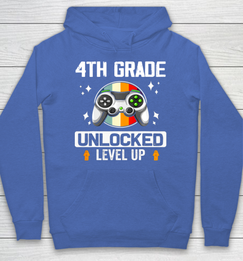 Next Level t shirts 4th Grade Unlocked Level Up Back To School Fourth Grade Gamer Hoodie 6