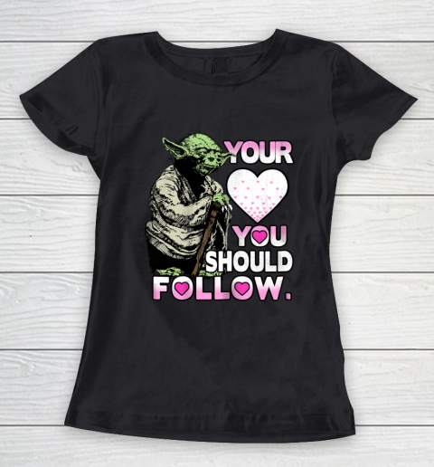 Star Wars Yoda Heart You Should Follow Valentine Women's T-Shirt