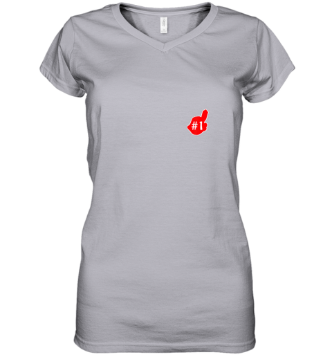 t0lo 1 cleveland hometown indian tribe vintage baseball fans women v neck t shirt 39 front sport grey