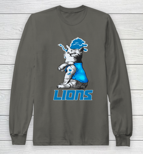 NFL Football My Cat Loves Detroit Lions Long Sleeve T-Shirt 5