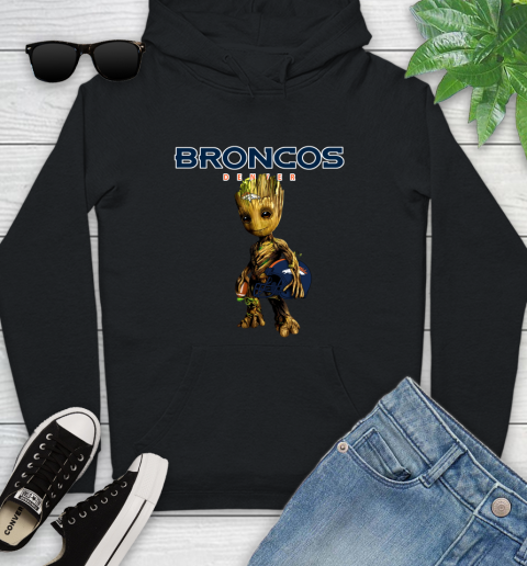 Denver Broncos NFL Football Groot Marvel Guardians Of The Galaxy Youth Hoodie 2