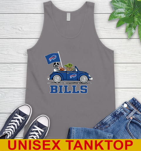 NFL Football Buffalo Bills Darth Vader Baby Yoda Driving Star Wars Shirt Tank Top 7