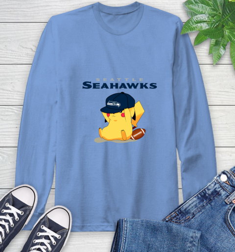 NFL Pikachu Football Seattle Seahawks Long Sleeve T-Shirt 11
