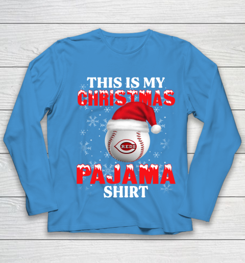 Cincinnati Reds This Is My Christmas Pajama Shirt MLB Youth Long Sleeve 5