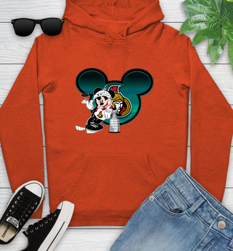 NHL Ottawa Senators Stanley Cup Mickey Mouse Disney Hockey T Shirt Youth Hoodie 5