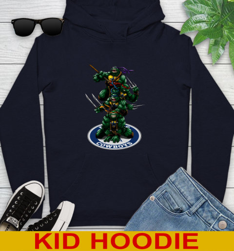 NFL Football Dallas Cowboys Teenage Mutant Ninja Turtles Shirt Youth Hoodie 4