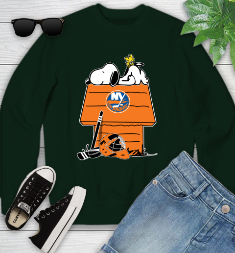 New York Islanders NHL Hockey Snoopy Woodstock The Peanuts Movie (1) Youth Sweatshirt 10