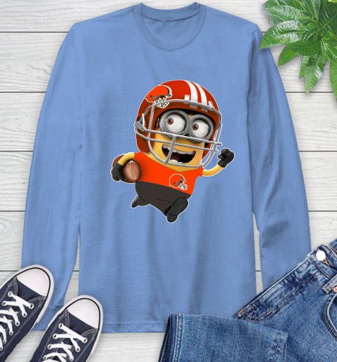 NFL Cleveland Browns Minions Disney Football Sports Long Sleeve T-Shirt 11