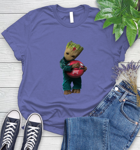 NBA Groot Guardians Of The Galaxy Basketball Sports Chicago Bulls Women's T-Shirt - Image 12