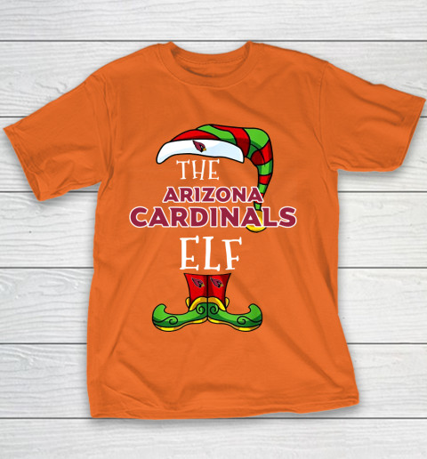 Arizona Cardinals Christmas ELF Funny NFL Youth T-Shirt 4