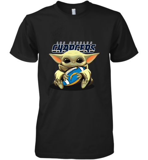 Baby Yoda Loves The Los Angeles Chargers Star Wars NFL Premium Men's T-Shirt