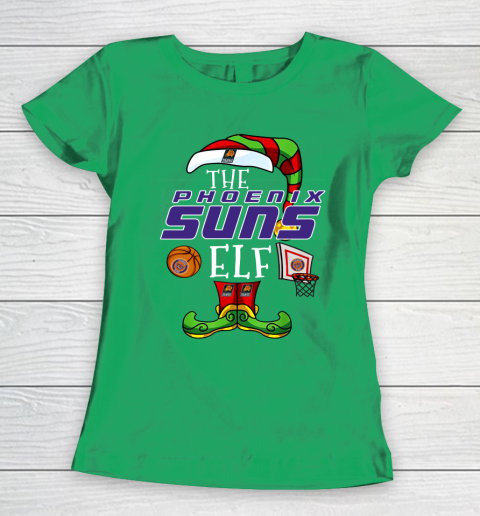 Phoenix Suns Christmas ELF Funny NBA Women's T-Shirt 5