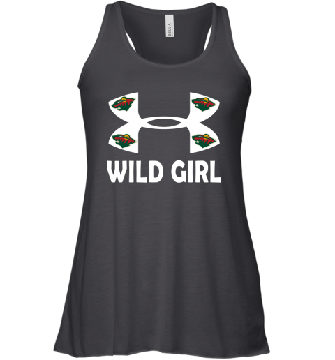 NHL Minnesota Wild Girl Under Armour Hockey Sports 1xzqCoD5IKu flowy tank 32 95 151514 front black