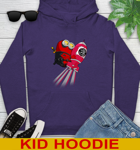 NBA Basketball Toronto Raptors Deadpool Minion Marvel Shirt Youth Hoodie 5