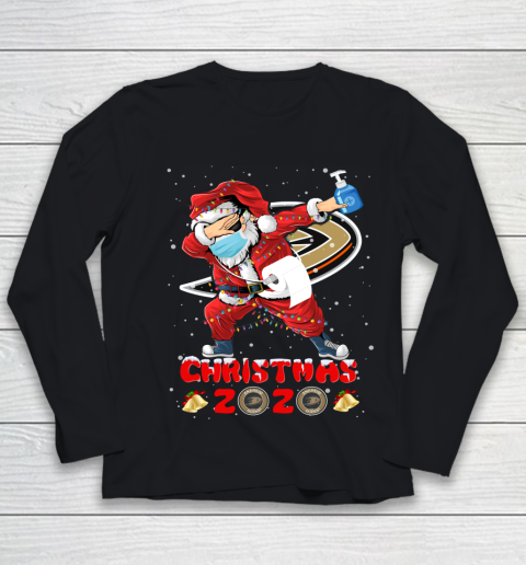 Anaheim Ducks Funny Santa Claus Dabbing Christmas 2020 NHL Youth Long Sleeve