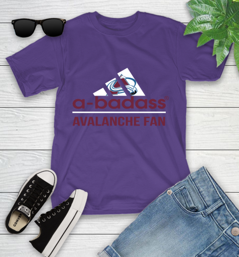 NHL A Badass Colorado Avalanche Fan Adidas Hockey Sports Youth T-Shirt 3