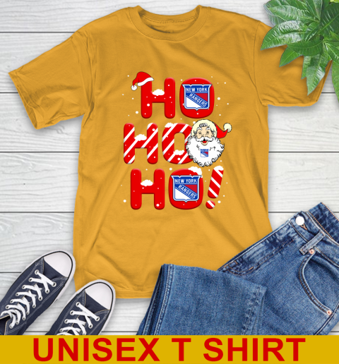 New York Rangers NHL Hockey Ho Ho Ho Santa Claus Merry Christmas Shirt T-Shirt 2