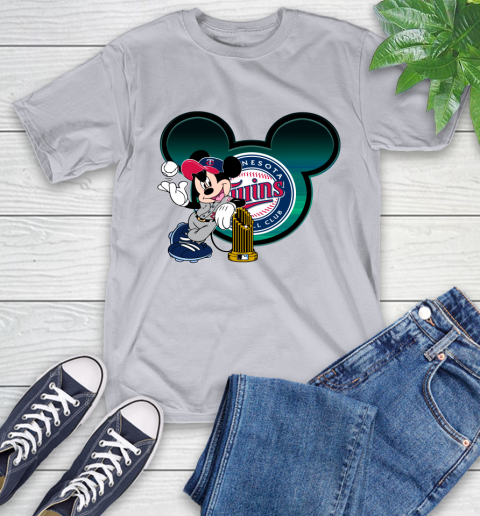 MLB Minnesota Twins The Commissioner's Trophy Mickey Mouse Disney T-Shirt 6