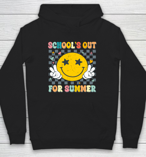 Last Day Of School Retro Schools Out For Summer Teacher Hoodie