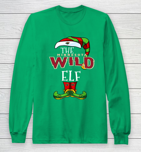 Minnesota Wild Christmas ELF Funny NHL Long Sleeve T-Shirt 4