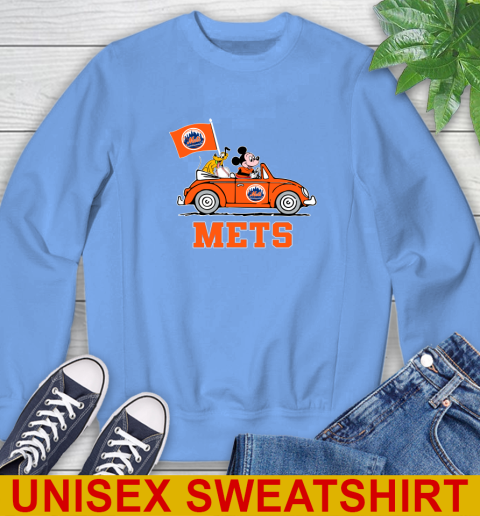 MLB Baseball New York Mets Pluto Mickey Driving Disney Shirt Sweatshirt 11