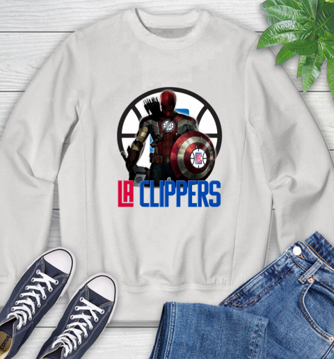 LA Clippers NBA Basketball Captain America Thor Spider Man Hawkeye Avengers Sweatshirt