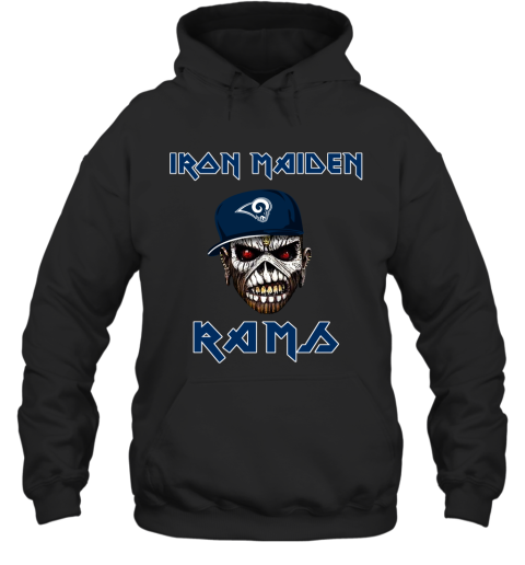 NFL Los Angeles Rams Iron Maiden Rock Band Music Football Sports JUAJlQTARUJ hoodie 23 95 151514 front black