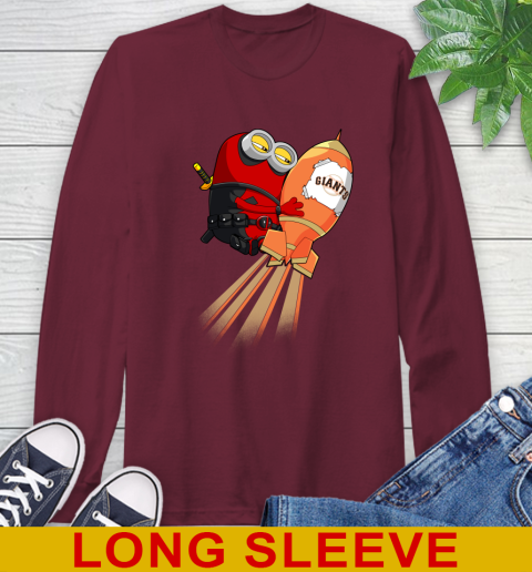 MLB Baseball San Francisco Giants Deadpool Minion Marvel Shirt Long Sleeve T-Shirt 7