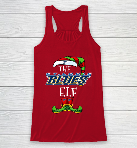 St.Louis Blues Christmas ELF Funny NHL Racerback Tank 4